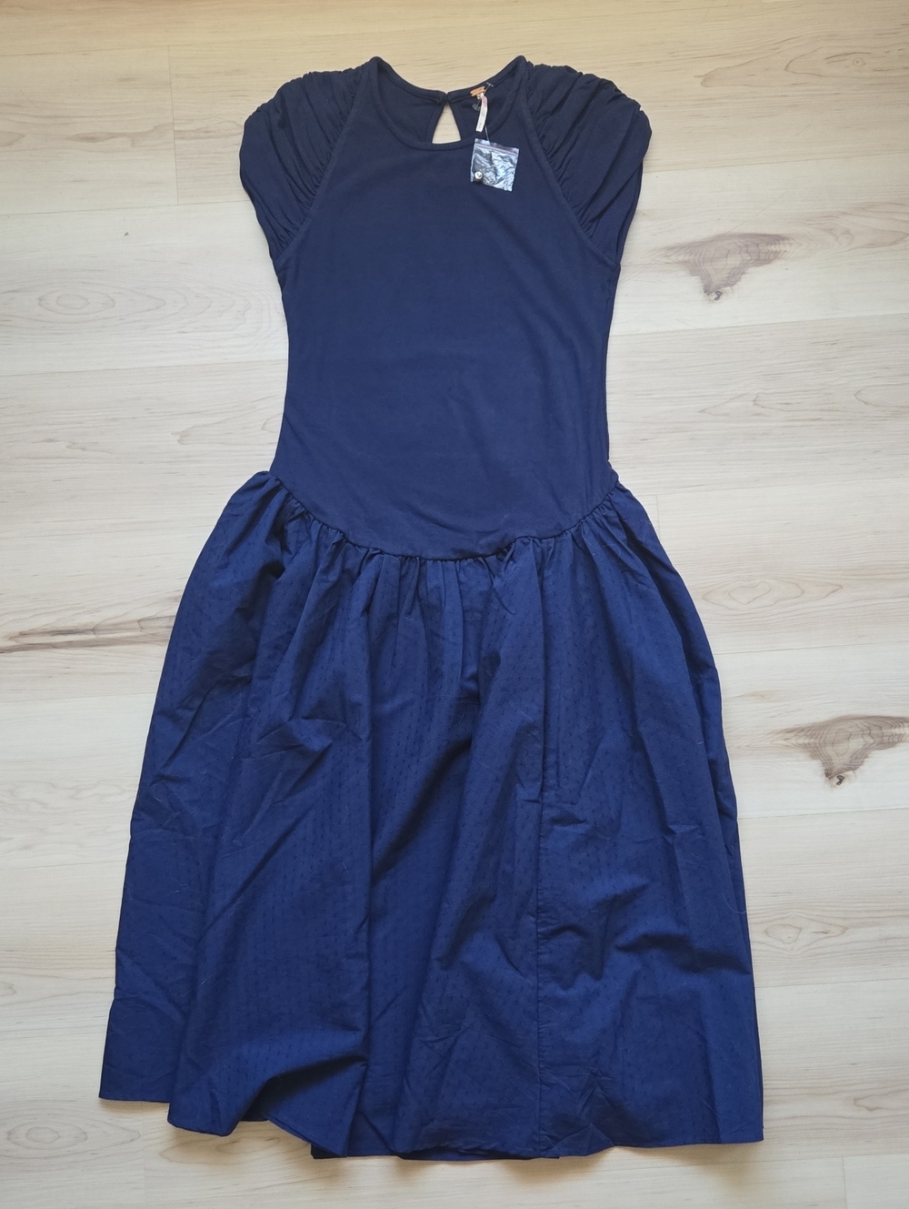 NWOT Free People Afternoon Elegance Midi Dress, Blue, Size Medium - Picture 2 of 5